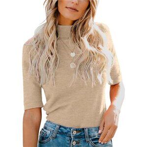 Mock Turtleneck Dressy Casual Fall Tops for Women